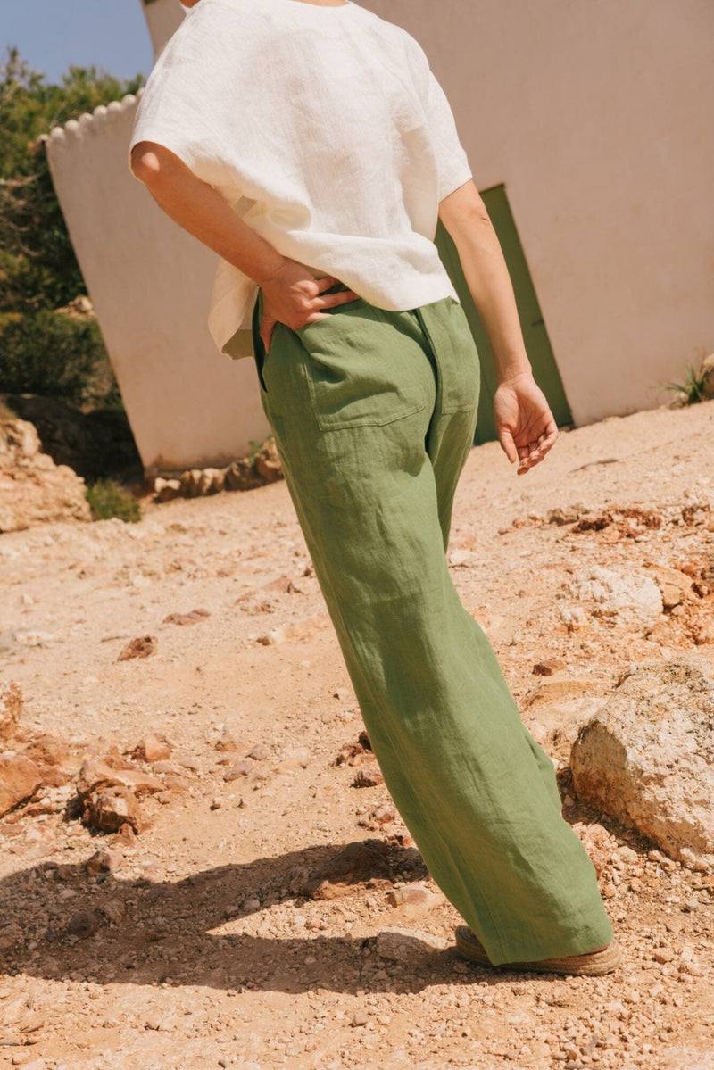 Barbora Straight Linen Pants Pants + Jeans AmourLinen 