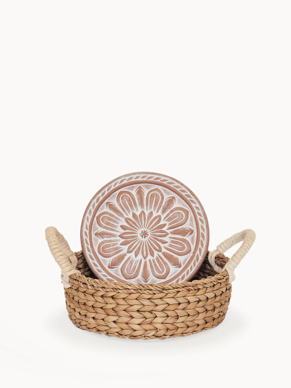 Bread Warmer + Basket - Vintage Flower Serveware Korissa 