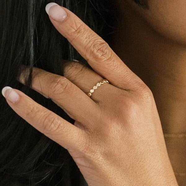 Gold Big Dot Ring Rings Sara Patino Jewelry 