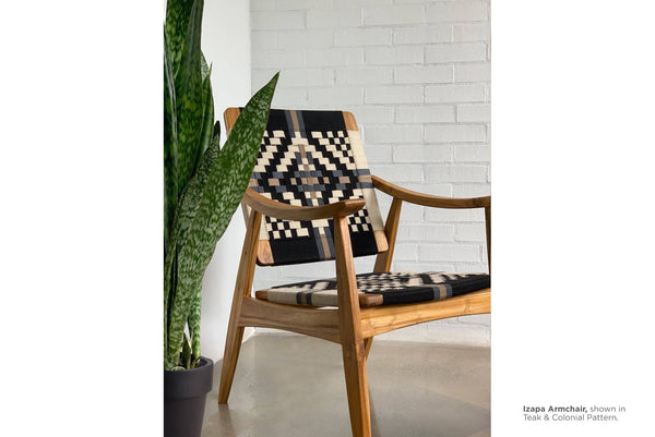 Izapa Armchair | Colonial Pattern Lounge Chair MasayaCo 