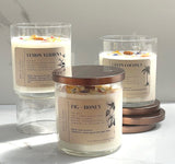 Natural Flower Petal Glass Tumbler Candles - Set of 3 Candles Ritual and Fancy 