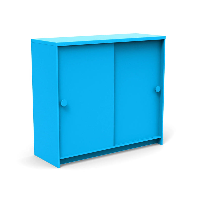 Slider Cabinet Outdoor Storage Loll Designs Sky Blue Monochromatic 