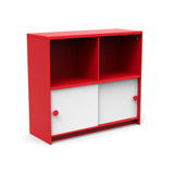 Slider Cubby Cabinet Outdoor Storage Loll Designs Apple Red Cloud White 