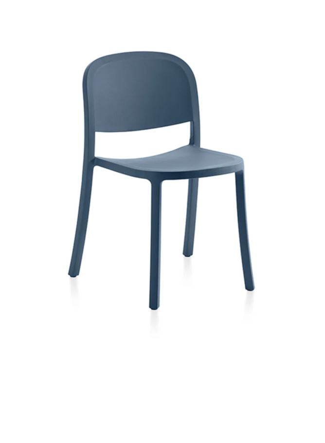 1 Inch Reclaimed Stackable Chair Furniture Emeco Blue 