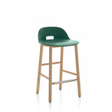 Alfi Recycled Low Back Counter Stool - Ash Furniture Emeco Green 
