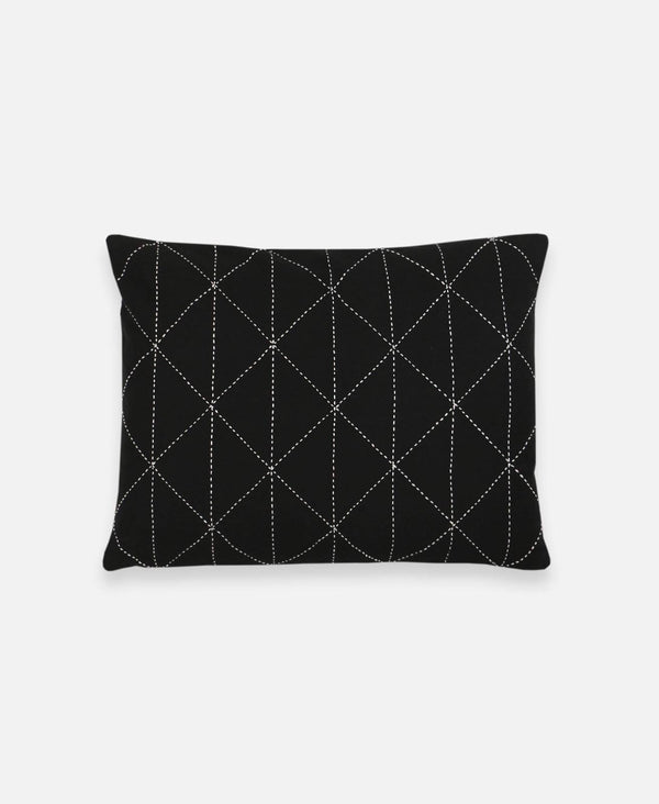 Anchal Project Small Organic Graph Throw Pillow - Charcoal Home Goods Made Trade
