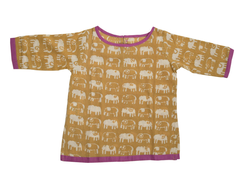 Baby Elephant Tunic Kids' + Baby Tops Mirasa Design 6m Forest Yellow 