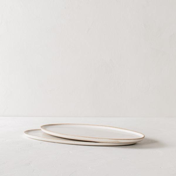 Convivial Oval Serving Tray | Stoneware - Set of 2 Table Convivial 