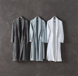 Coyuchi Unisex Cloud Loom Organic Robe - Palest Ocean Bedding and Bath Coyuchi 