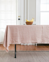 Creative Women Stone Washed Linen Tablecloth - Blush Creative Women 