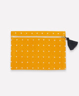 Cross Stitch Clutch Pouch Pouches Anchal Project Mustard 