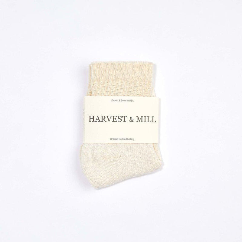 Harvest & Mill Women's 6 Pack Organic Cotton Socks Natural-White Ankle Harvest & Mill 