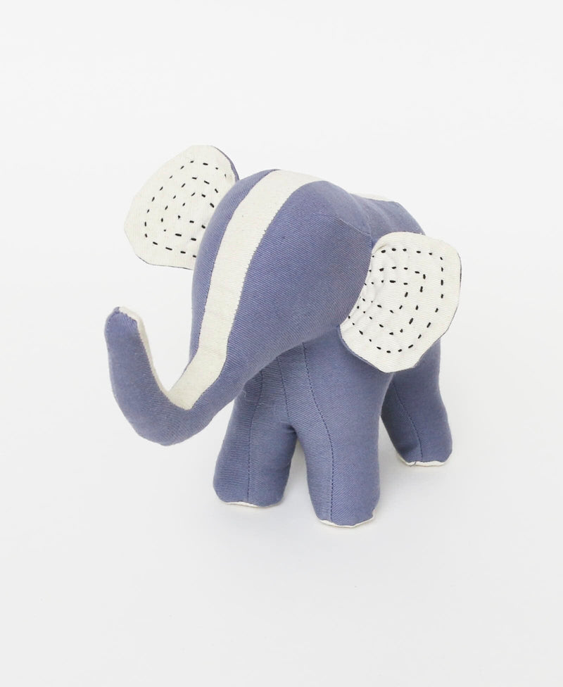 Kantha Stuffed Elephant Toys Anchal Slate 