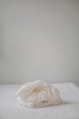 Linen Fitted Sheet Fitted Sheets AmourLinen Twin Cream 