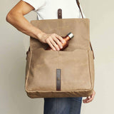 Loreto Messenger Bag - Waxed Canvas Messenger Bags Nisolo 