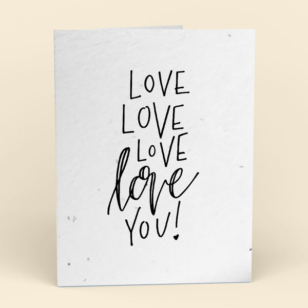 Love Love Love Plantable Cards - 10 Pack Greeting Cards Cute Root 