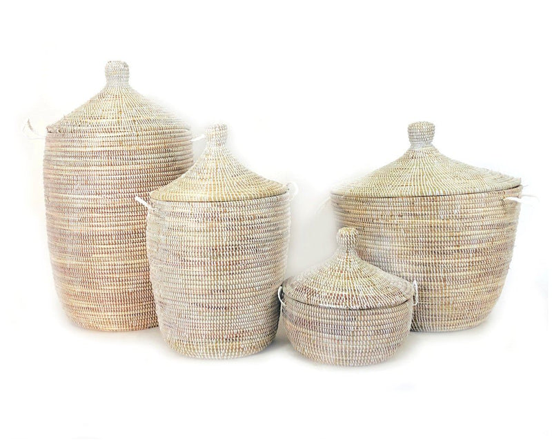 Mbare Large Basket - White Home Decor Mbare 
