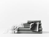 Mediterranean Towels Towels Coyuchi Wash Cloth Shadow / Deep Pewter 
