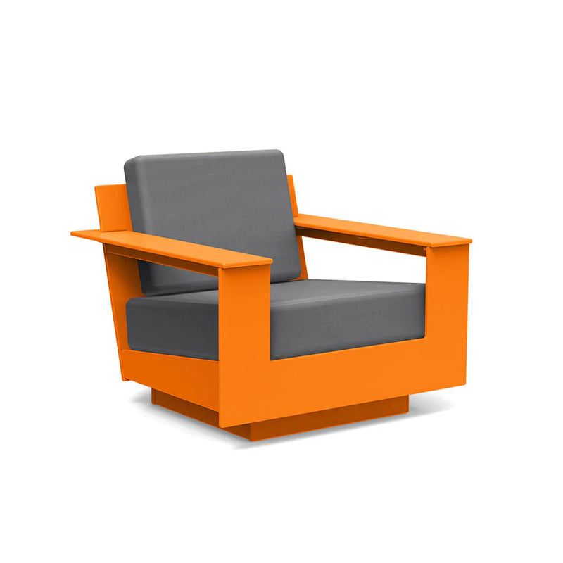 Nisswa Recycled Lounge Chair Lounge Chairs Loll Designs Sunset Orange Cast Charcoal 