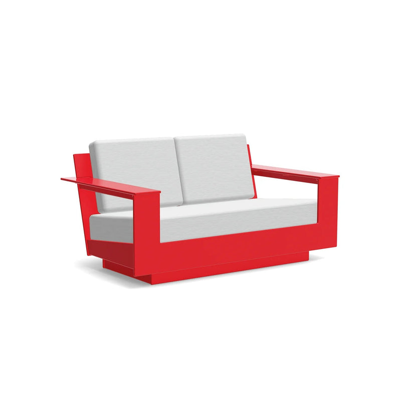 Nisswa Recycled Loveseat Sofas + Daybeds Loll Designs Apple Red Cast Silver 