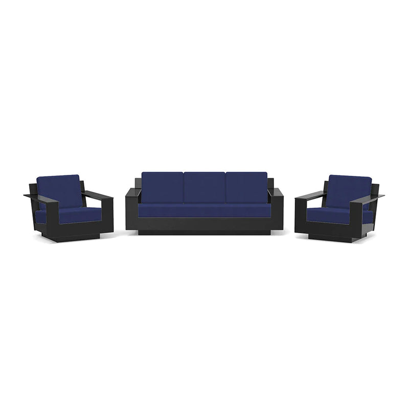 Nisswa Recycled Outdoor Seating Bundle Sofas + Daybeds Loll Designs Black Canvas Navy 