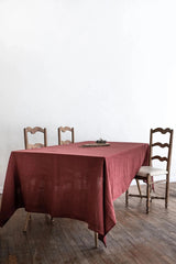 Rectangle Linen Tablecloth Tablecloths + Runners AmourLinen 39" x 39" Terracotta 