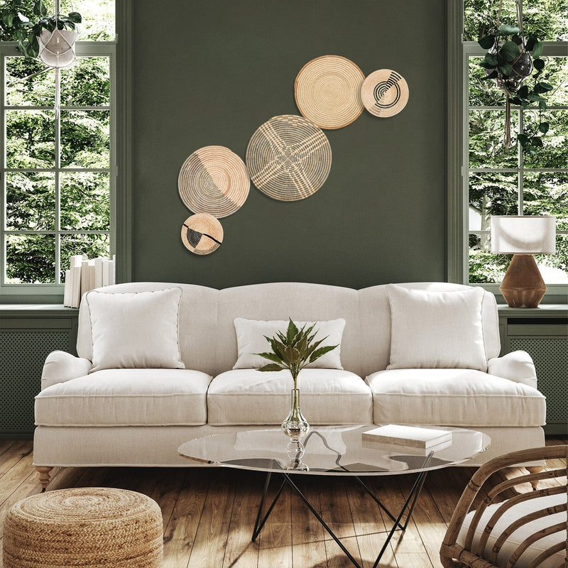 Relaxing Neutrals: Stone Series Decor Baskets - Medium Set Wall Statement KAZI 