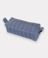 Small Grid Stitch Toiletry Bag Toiletry Bags Anchal Slate 