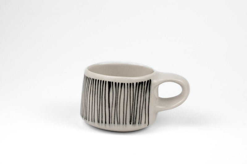 Small Stria Porcelain Mug Mugs + Tumblers Lauren HB Studio Line 
