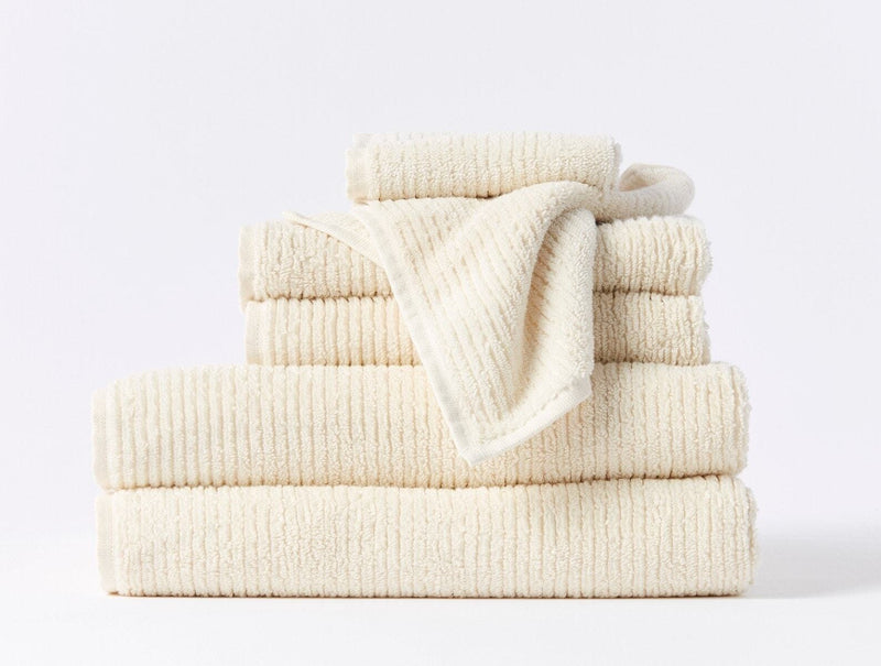 Temescal Ribbed Towels Towels Coyuchi Wash Cloth Undyed 
