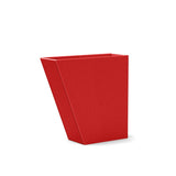 Tessellate Jut Recycled Planter Planters Loll Designs Apple Red 24" Tall Slim 8" Wide
