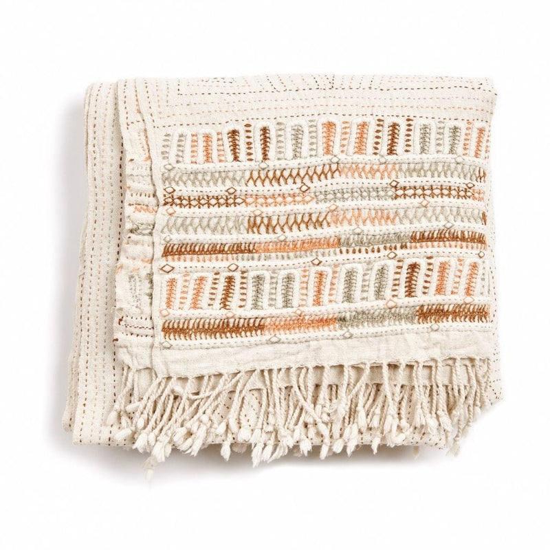Unah Embroidered Throw Blanket Throw Blankets Studio Variously 