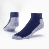 Unisex Sport Ankle Socks - 6 Pack Socks Maggie's Organics L Navy 