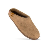 Unisex Wool Slipper with Leather Sole Slippers Baabushka 37 Coastal Sand 
