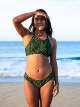 Alexa Recycled Bikini Top Swimwear Sensi Graves Palm Leaf XS 