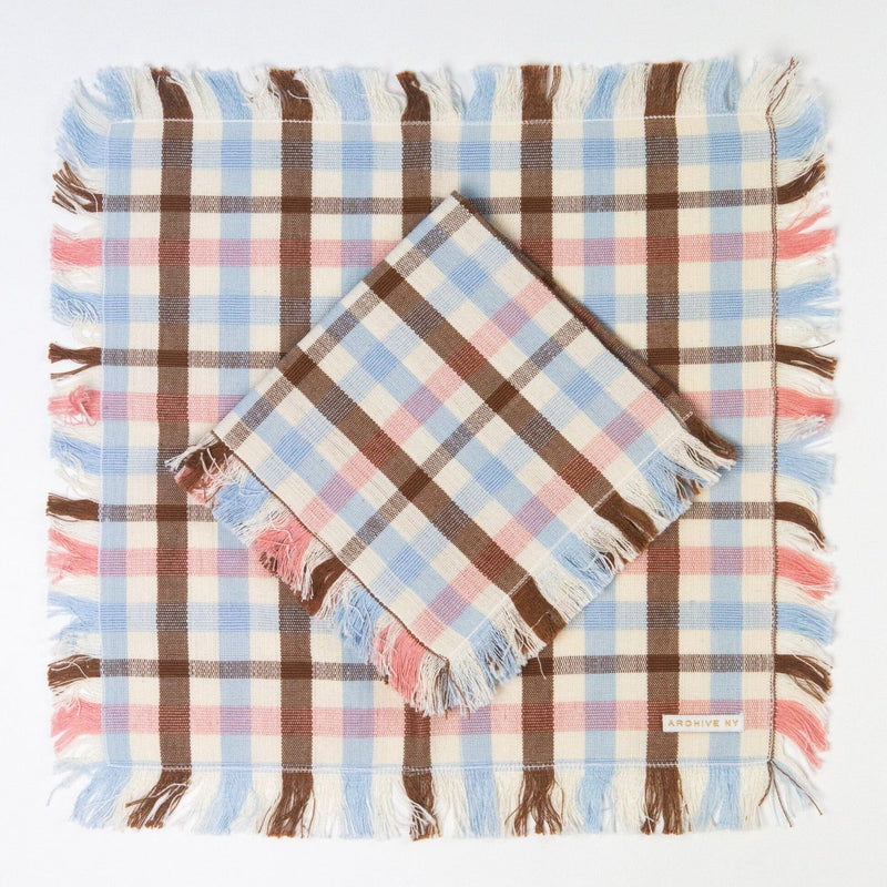 Archive New York Louisa Plaid Party Napkin Kitchen Archive New York 