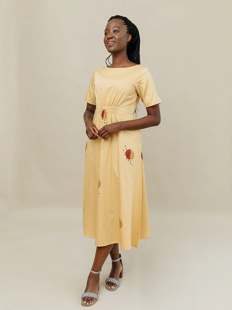 Artsy Traveler Midi Dress - Honeycomb Dresses Mata Traders 