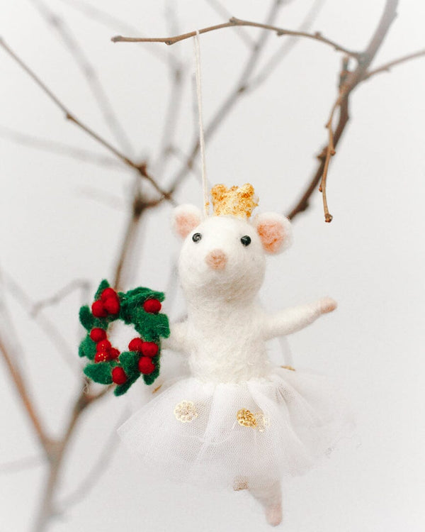 Ballerina Mouse Felt Ornament Ornaments Creative Women 