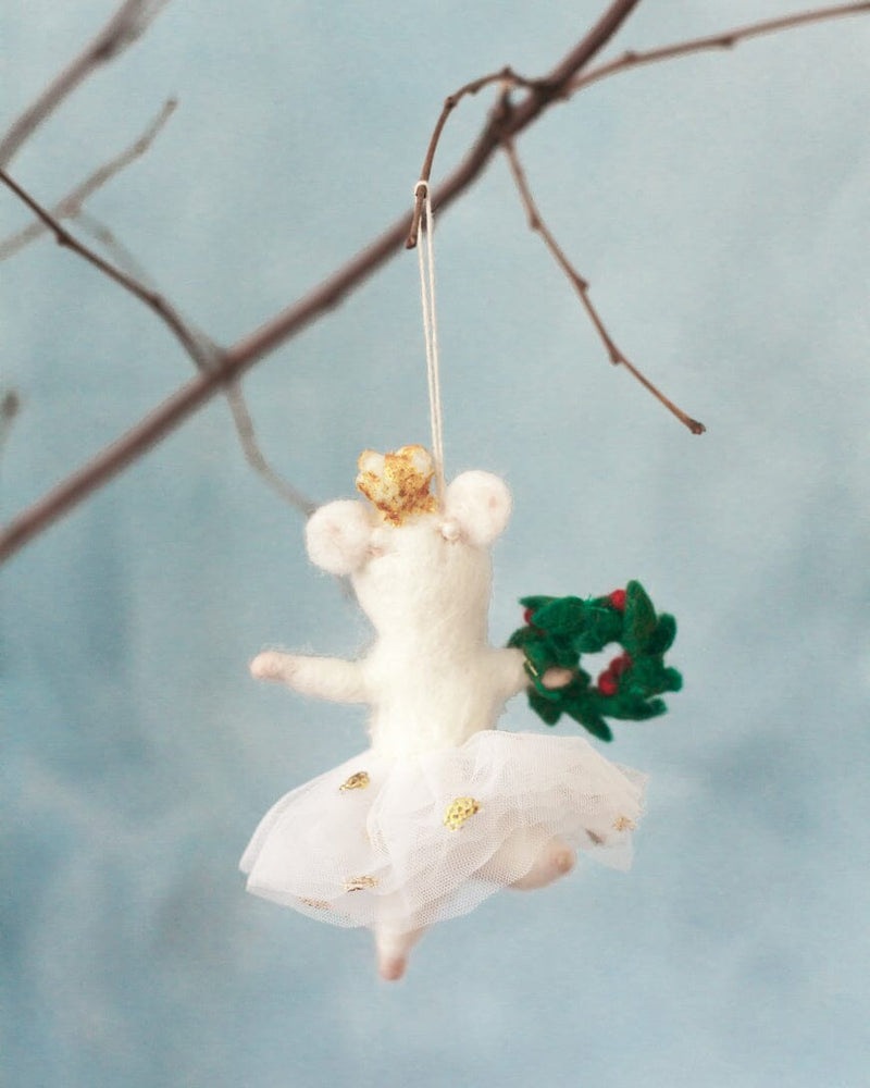 Ballerina Mouse Felt Ornament Ornaments Creative Women 