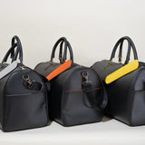 Black Gala Apple Leather Cruiser Travel Bags Allégorie Misty Gray 