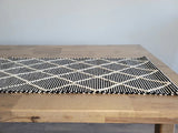 Black Minimal Textured Cotton Table Runner Table Linens Mumo Toronto 