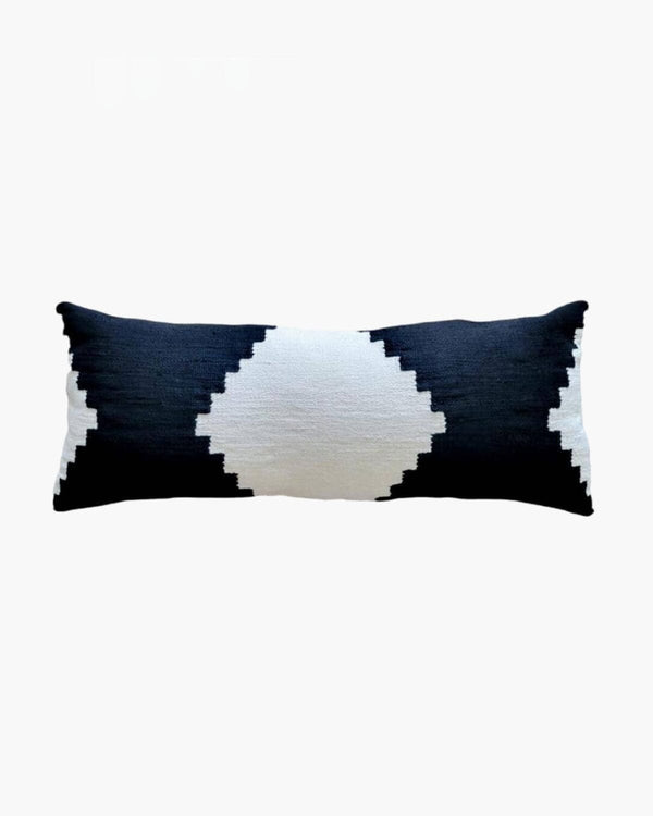 Black Sakkara Long Lumbar Pillow Lumbar Pillows Mumo Toronto 