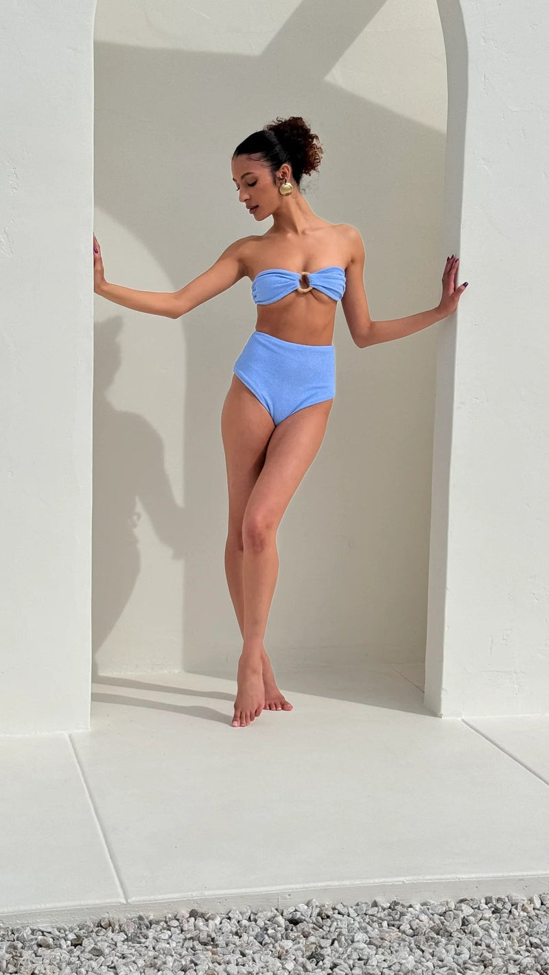 Blue Allium Bikini Top Swimwear BOLD Swim 