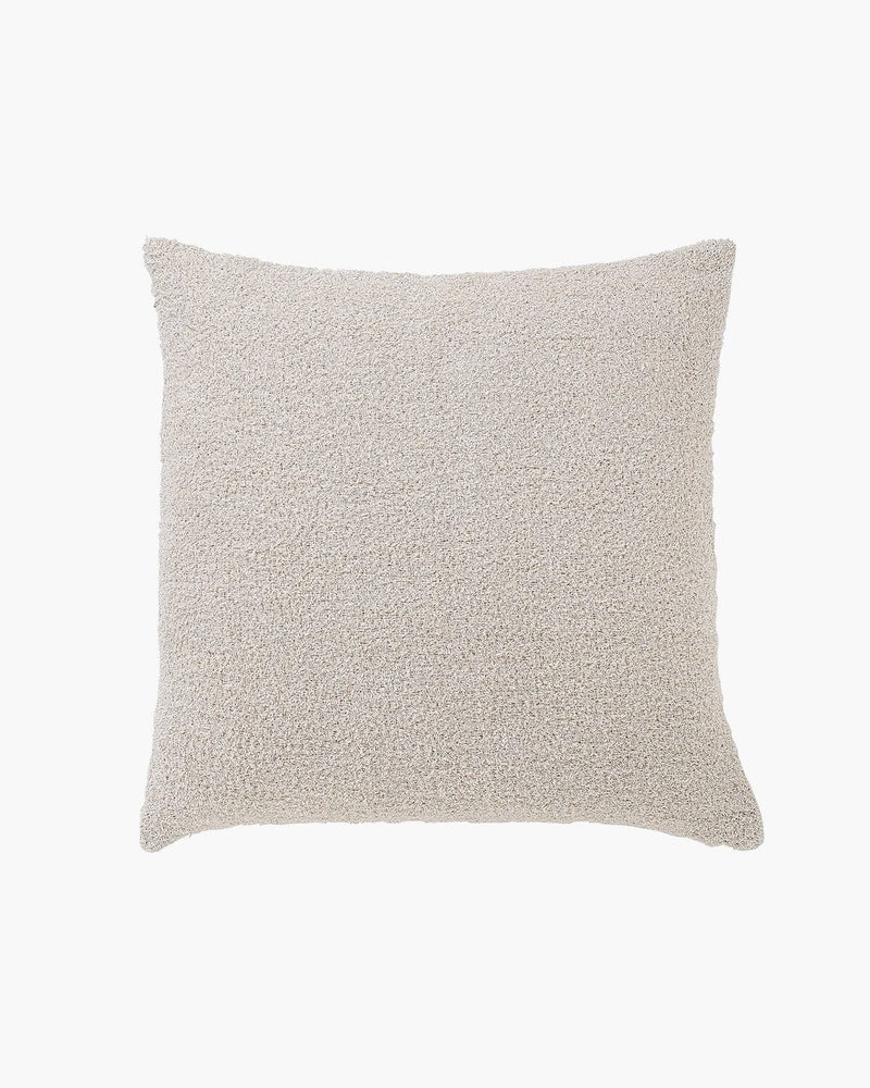Boucle Cotton Fur Pillow Throw Pillows Casa Amarosa Beige Without Insert 