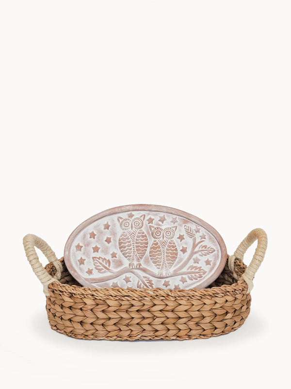 Bread Warmer + Basket - Owl Oval Serveware Korissa 