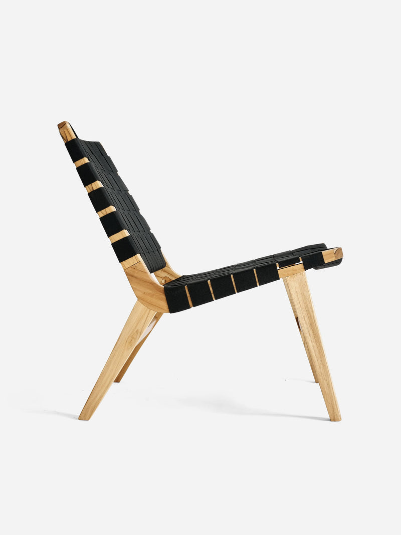 Casares Lounge Chair | Black Strap 2" Lounge Chair MasayaCo 