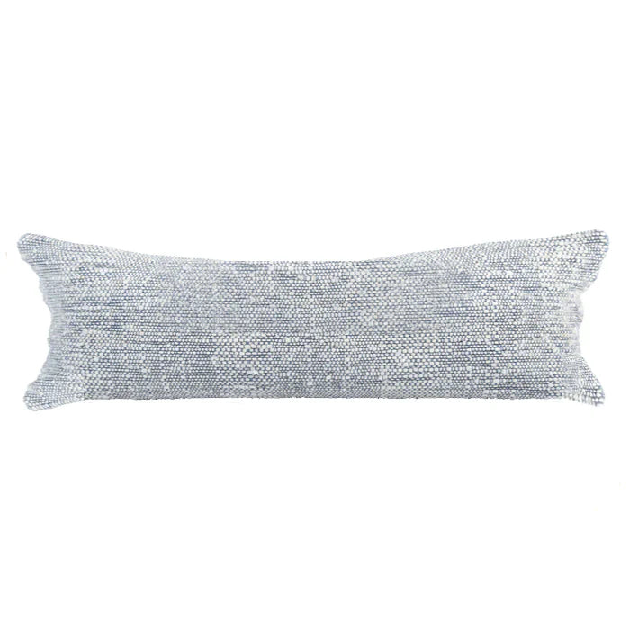 Chunky Wool XL Lumbar Pillow Lumbar Pillows Azulina Home Blue 12" x 48" 