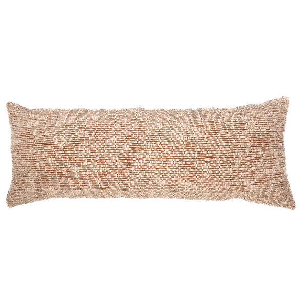 Chunky Wool XL Lumbar Pillow Lumbar Pillows Azulina Home Chestnut Brown 14" x 36" 