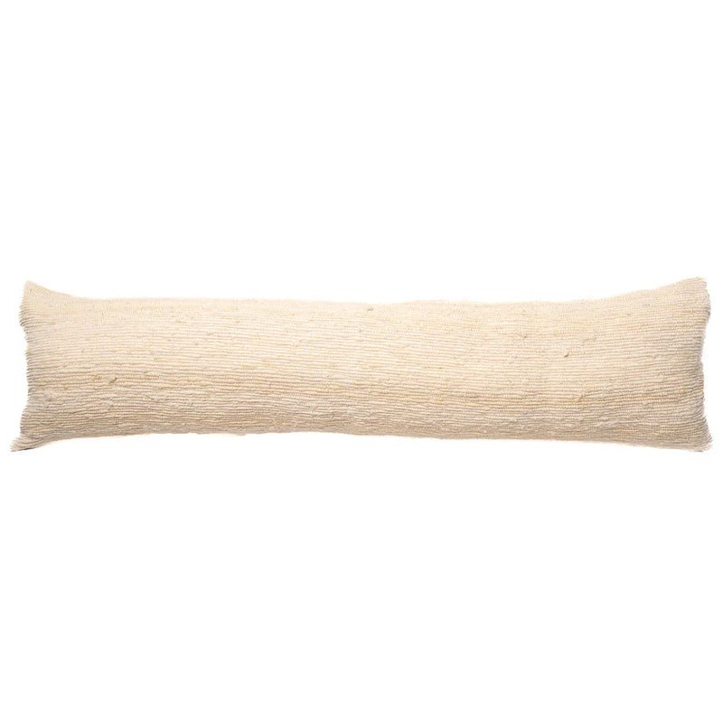 Chunky Wool XL Lumbar Pillow Lumbar Pillows Azulina Home Ivory 12" x 48" 
