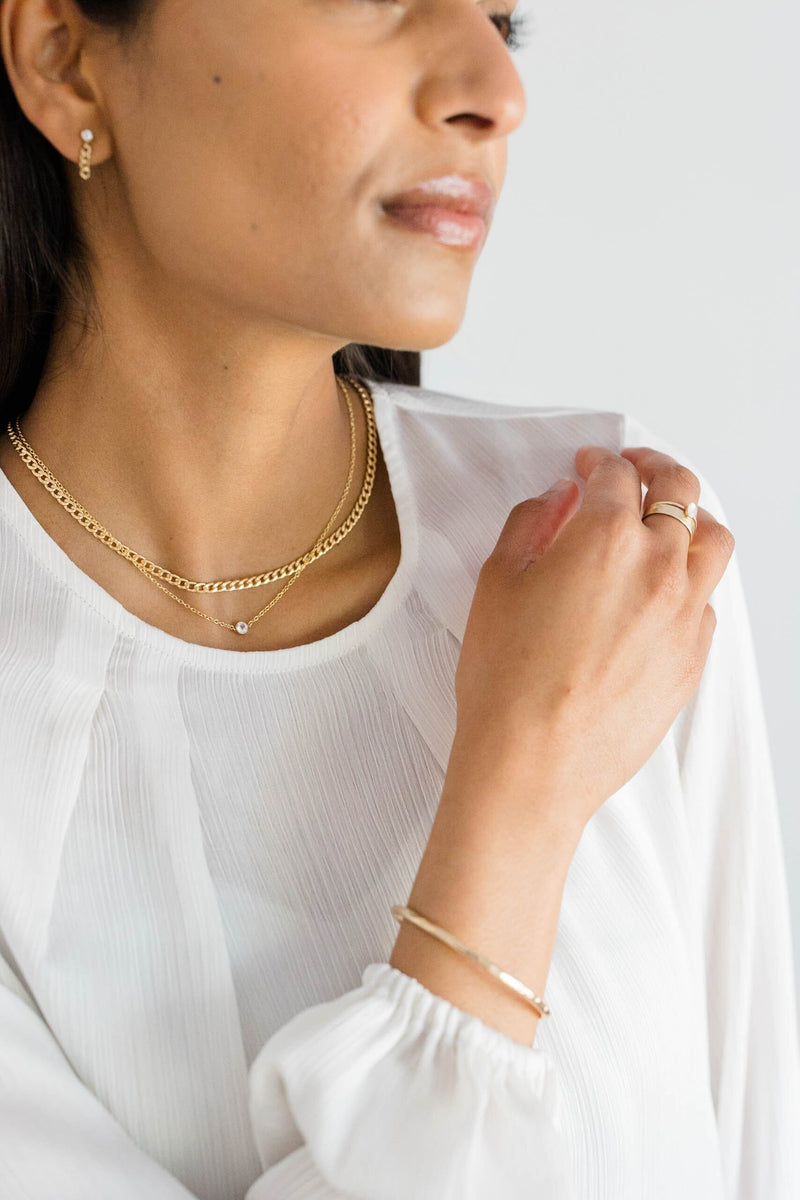 Classic Curb Chain Necklaces Sara Patino Jewelry 
